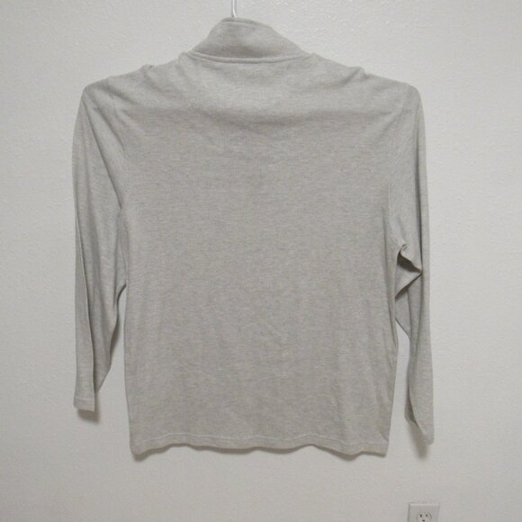 Chaps Sweater *NWT 1/4 Zip Pullover Preppy Casual Light Gray Men's size XL - Picture 3 of 7